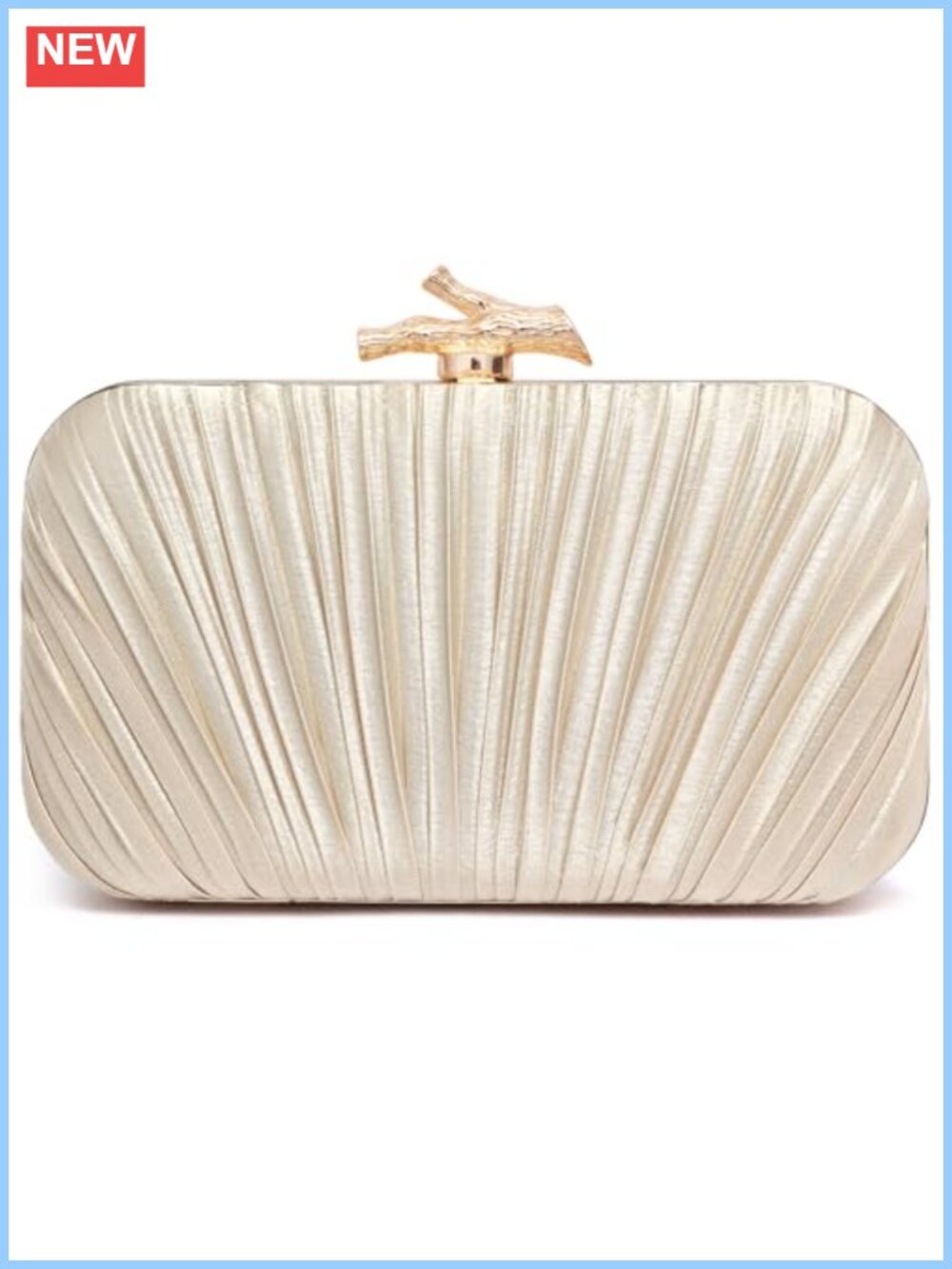 Pleated Satin Evening Bag Clutch with Chain Prom Wedding Party